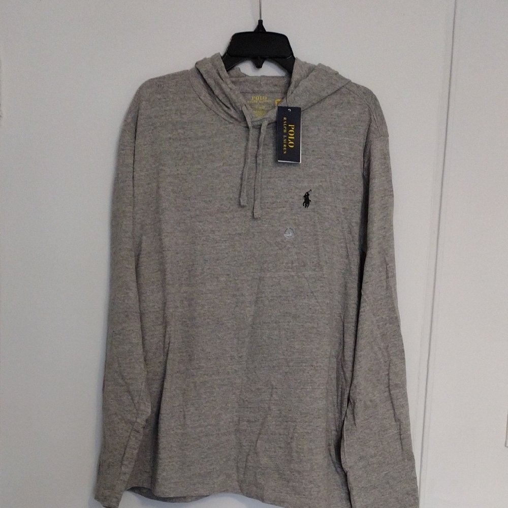 Ralph Lauren Heather Gray Hooded Top